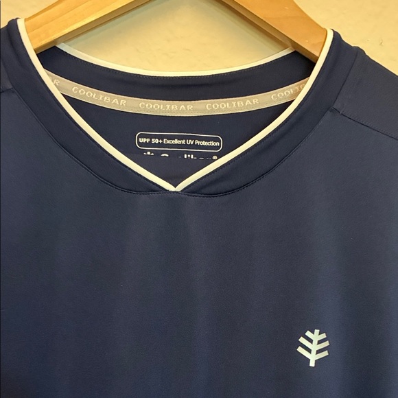 Coolibar Men's Navy Long Sleeve Tee - Picture 6 of 6